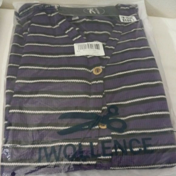 Women's SMALL V-Neck Button Front Tie Knot Waffle Knit Tunic NEW - Picture 3 of 5